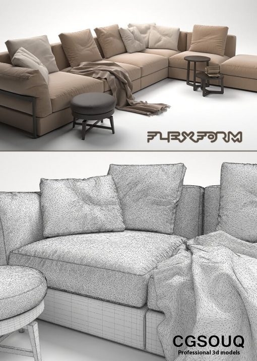 Flexform Sofa 3D Model 3