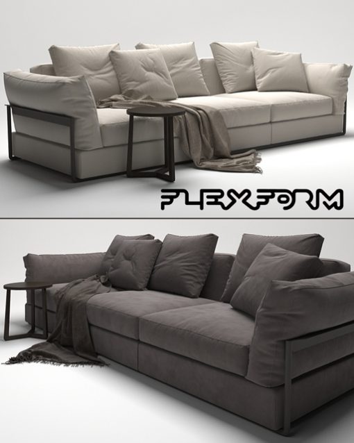 Flexform Zeno Light Sofa 3D Model 3