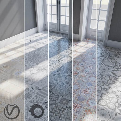 Floor Ceramic Tiles Textures 3D model