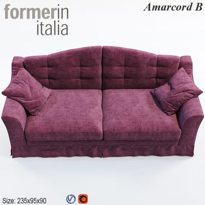 Formerin Italia Amarcord-B Sofa 3D Model 2