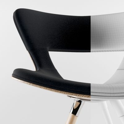 Fredericia Furniture Mundo Lounge Chair 3D Model