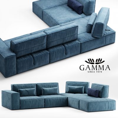 Gamma Soho Corner Sofa 3D Model