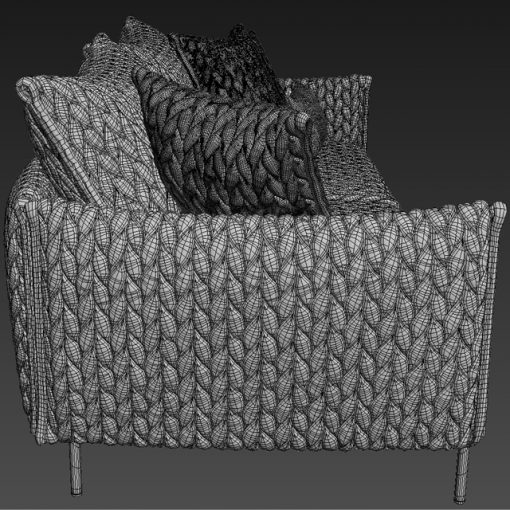 Gentry 105 Two-Seater Sofa 3D Model 6