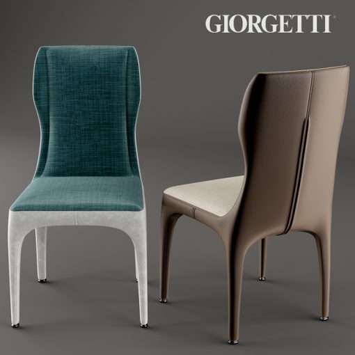 Giorgetti Table & Chair Set 3D Model 3