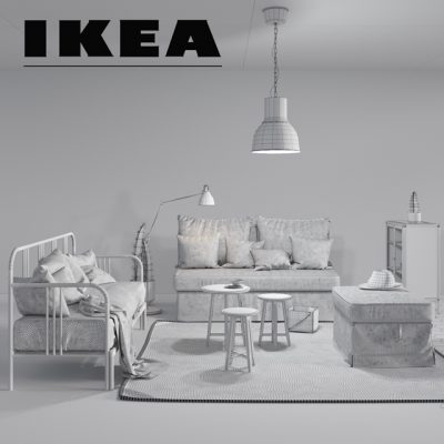 Ikea-2018 Sofa Set 3D Model