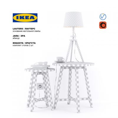 Ikea Kragsta And Lauters Table 3D Model