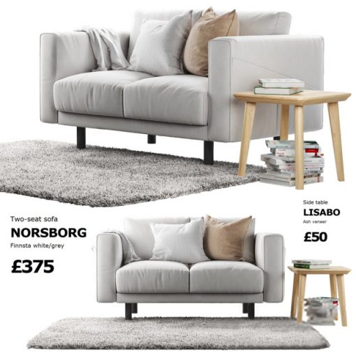 Ikea Norsborg Sofa Set-02 3D Model