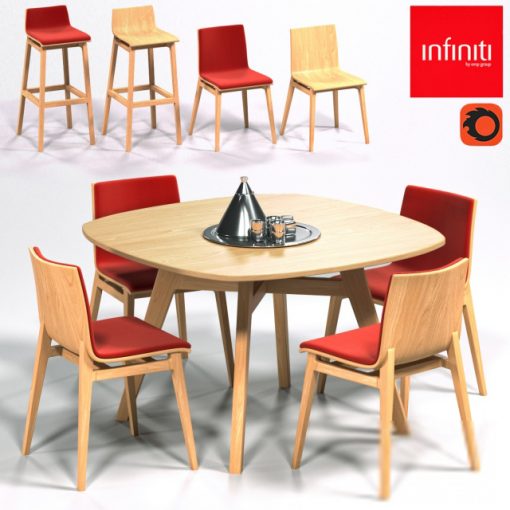 Infiniti Table & Chair 3D Model