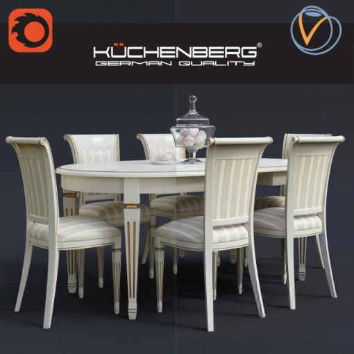 Kuchenberg Camilla Table & Chair 3D Model
