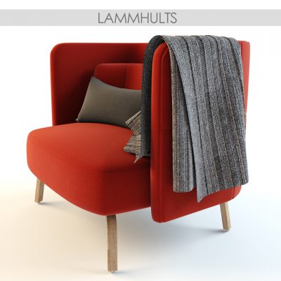 Lammhults Portus Easy Chair 3D Model