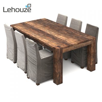 Lehouze Table & Chair 3D Model