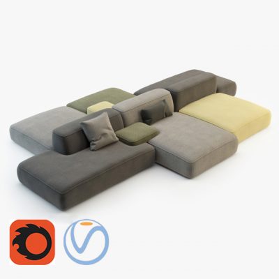 Lema Cloud Sofa Set 3D Model