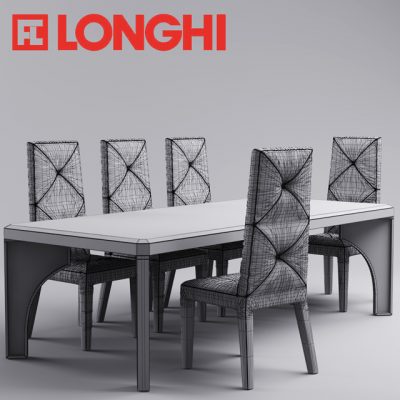 Longhi Must Table & Chair 3D Model 2
