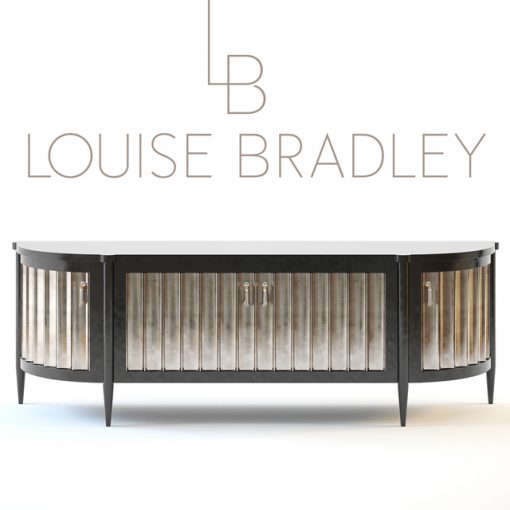 Louise Bradley Demi Lune Silver Leaf Sideboard 3D Model