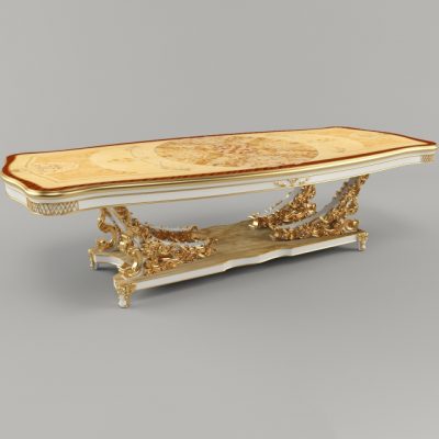 Luxury Wood Table 3D Model