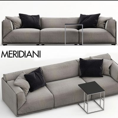 Meridiani Bacon Sofa Set-02 3D Model