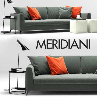 Meridiani Louis Up Sofa 3D model