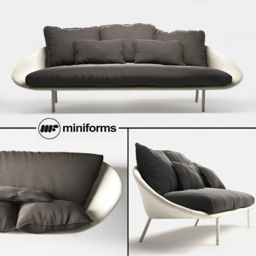 Miniforms LEM-X 3-Seater Sofa 3D Model