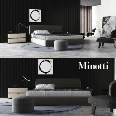 Minotti Bedroom Set 3D Model