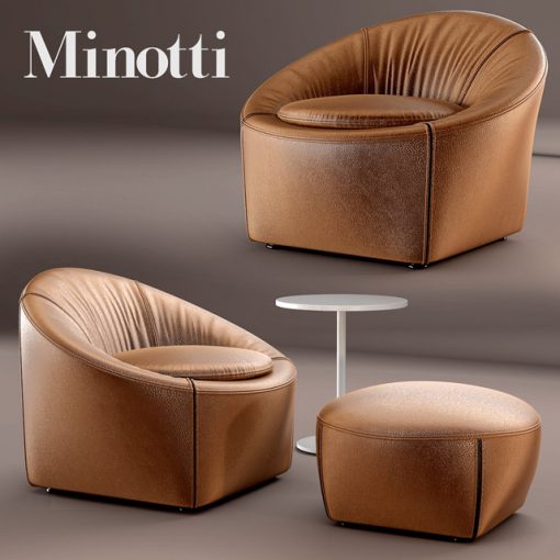 Minotti Capri Armchair 3D Model