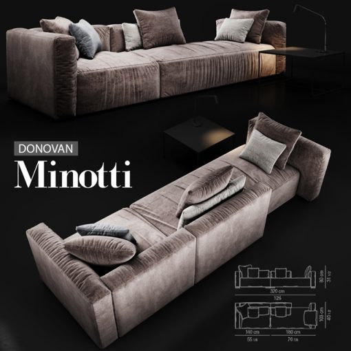 Minotti Donovan Sofa 3D Model 2