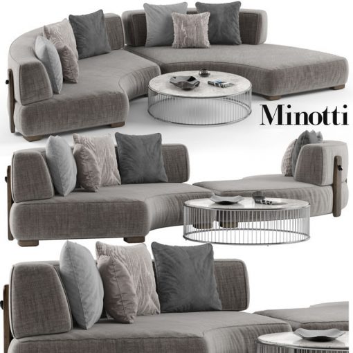 Minotti Florida Sofa Set-01 3D Model