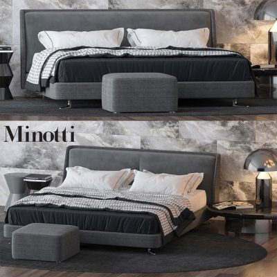 Minotti MB1 Bed 3D Model