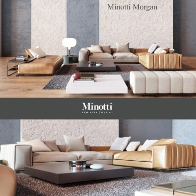 Minotti New York Miami Sofa 3D Model