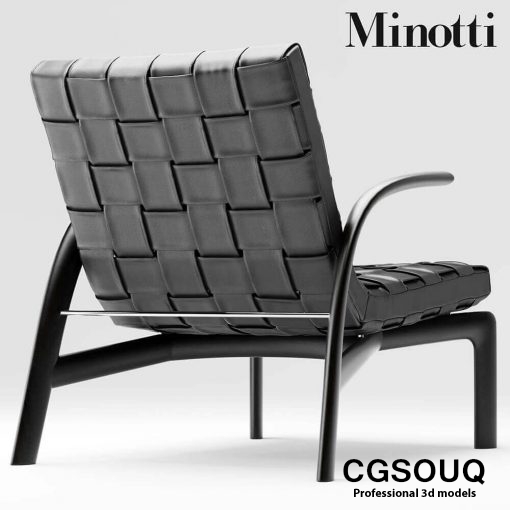 Minotti Pasmore Armchair 3D model (5)