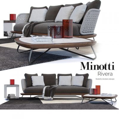 Minotti Rivera Sofa Set 3D Model