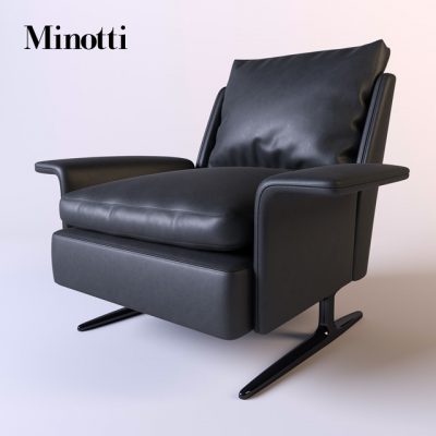 Minotti Spencer Poltrona Armchair 3D Model