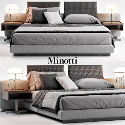 Minotti Yang Bed 3D Model