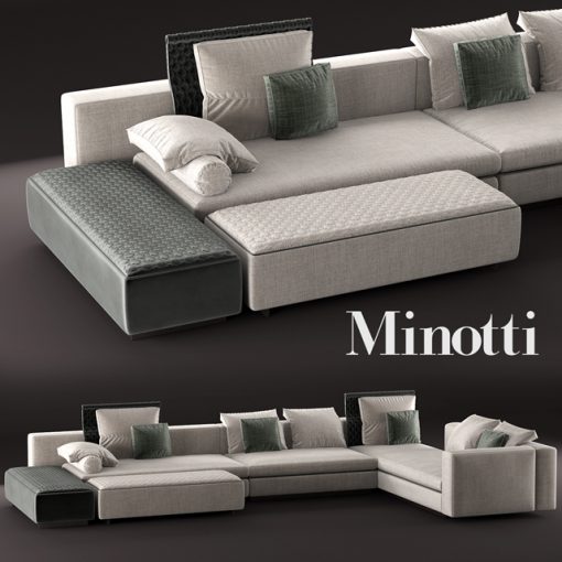 Minotti Yang Modular Sofa 3D Model 2