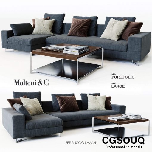 Molteni & C Sofa 3D Model 1