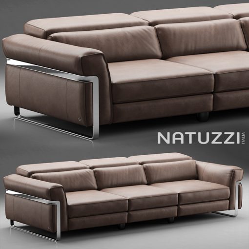 Natuzzi Fidelio 3-Seater Sofa 3D Model