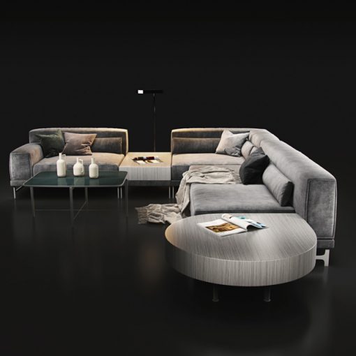 Natuzzi Ido 2994 Sofa Set 3D Model 4