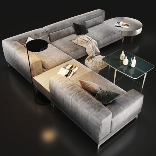 Natuzzi Ido 2994 Sofa Set 3D Model 8