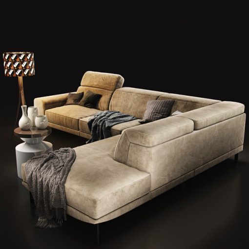 Natuzzi Italo 2983 Sofa Set 3D Model 4