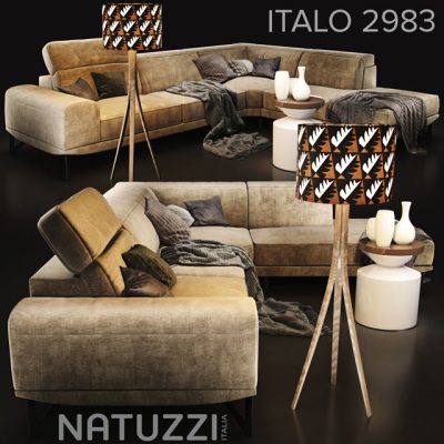Natuzzi Italo 2983 Sofa Set 3D Model