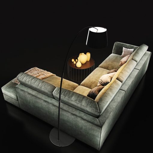 Natuzzi Lilium 2888 Sofa Set 3D Model 2