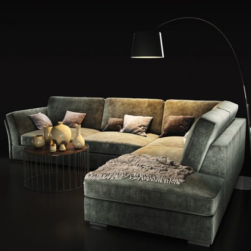Natuzzi Lilium 2888 Sofa Set 3D Model 4