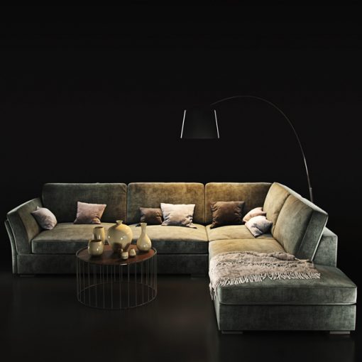 Natuzzi Lilium 2888 Sofa Set 3D Model 5