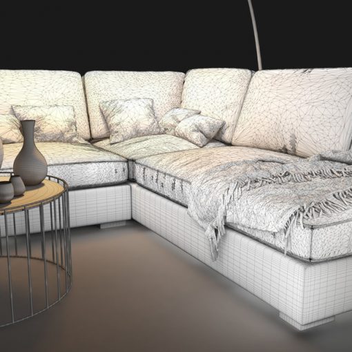 Natuzzi Lilium 2888 Sofa Set 3D Model 8