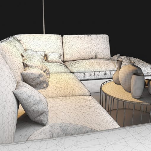 Natuzzi Lilium 2888 Sofa Set 3D Model 9