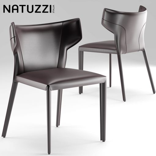 Natuzzi Table & Chair Set-02 3D Model 2