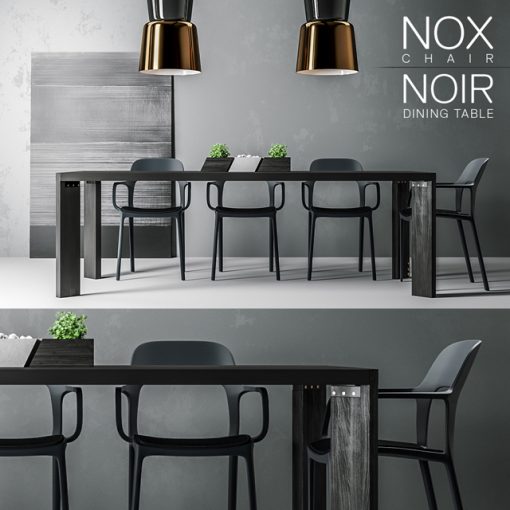 Nox and Noir - Table & Chair 3D Model