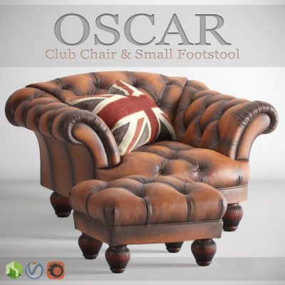 Oscar Club Armchair 3D Model