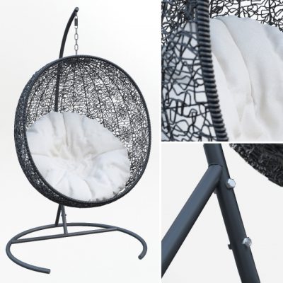 Outdoor Wicker-Swing Chair 3D Model