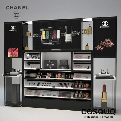 Chanel Cosmetics Display 3D model 1