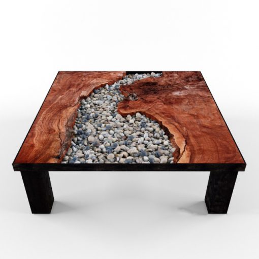 Pebble Wood Table 3D Model